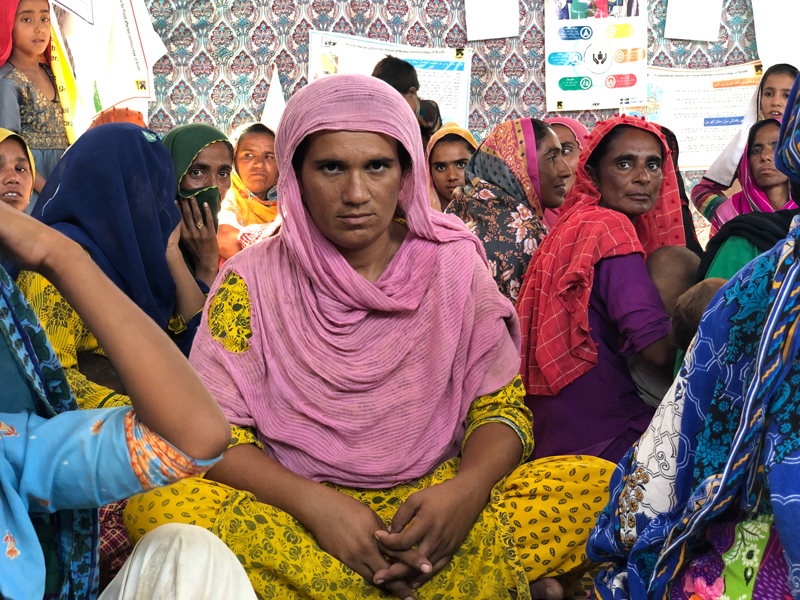 Begum Deedar, pregnant with sixth child has just recovered from malaria. She said all her five kids had been treated for malaria. — Photo by author