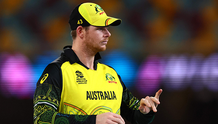 Australias Steve Smith reacts after a successful catch of Irelands Harry Tector during the ICC mens Twenty20 World Cup 2022 cricket match between Australia and Ireland at The Gabba on October 31, 2022, in Brisbane. — AFP
