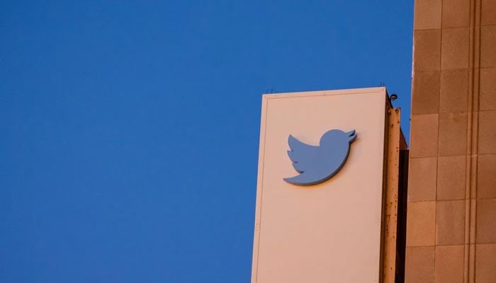 A view of the Twitter logo at its corporate headquarters in San Francisco, California, US October 27, 2022. — Reuters