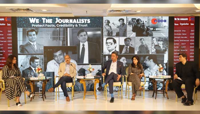 A panel discussion organised by GNMI takes place in Karachi. — GNMI