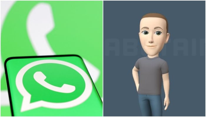 Representational image of WhatsApp on a smartphone (L) and image of Mark Zuckerberg avatar. — Reuters/WABetaInfo