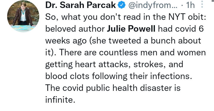 Julie Powells last tweet sparks debate about her cause of death