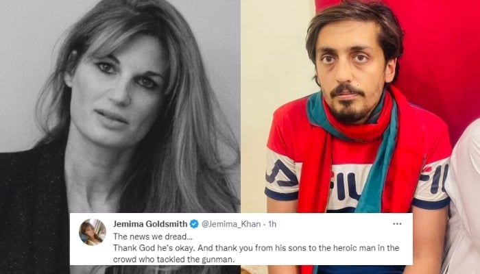 British filmmaker Jemima Goldsmith (r) and Ibtisam, the man who foiled the assassination attempt on PTI Chairman Imran Khan. — Instagram/Twitter