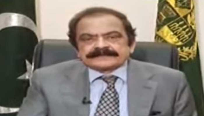 Interior Minister Rana Sanaullah. — Screengrab/YouTube/Geo News Live