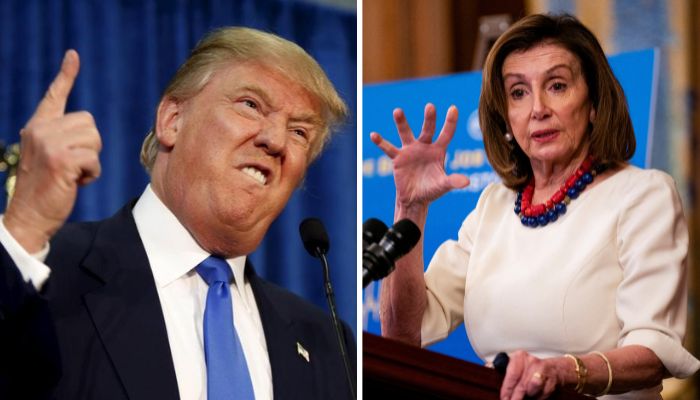 Former US President Donald Trump (l), House of Representatives Speaker Nancy Pelosi (r).— Reuters