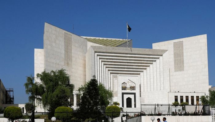 Image shows the facade of the Supreme Court of Pakistan building in Islamabad.  — Reuters/File