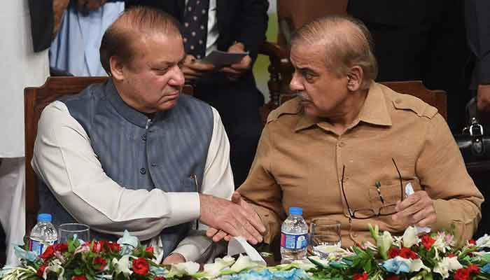 PML-N supremo Nawaz Sharif and Prime Minister Shehbaz Sharif. — AFP/ File