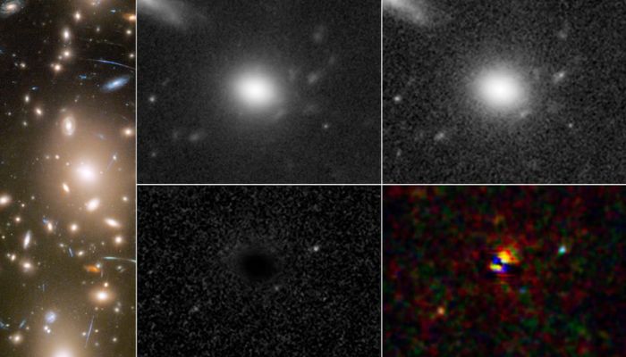 Through a phenomenon called gravitational lensing, three different moments in a far-off supernova explosion were captured in a single snapshot by NASAs Hubble Space Telescope.— Reuters