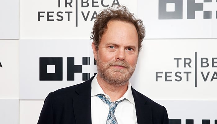 Rainn Wilson protests climate change in a whimsical manner
