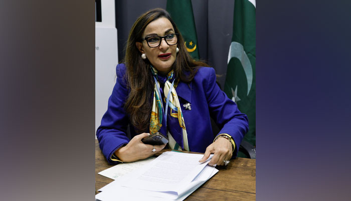 Climate Change Minister Sherry Rehman speaks during an interview with Reuters at the COP27 climate summit in Red Sea resort of Sharm el-Sheikh, Egypt, November 10, 2022. REUTERS/Mohammed Salem