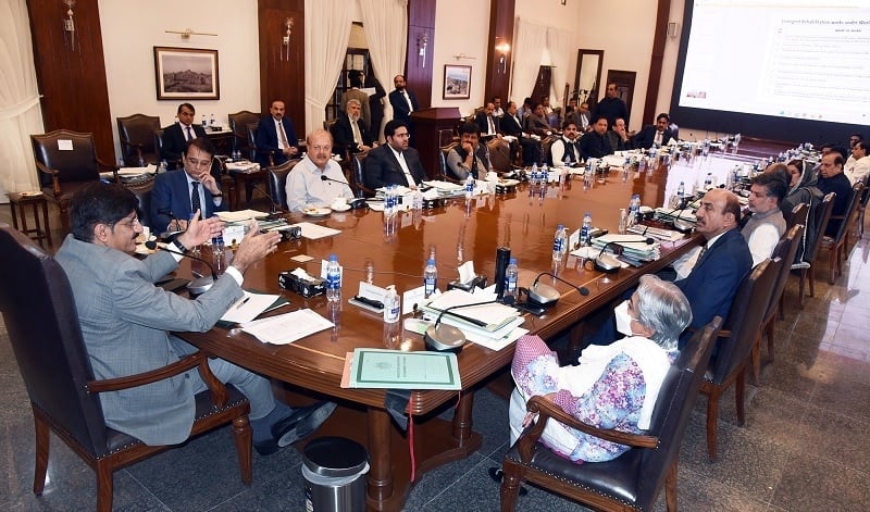 Sindh Chief Minister Syed Murad Ali Shah presides over the provincial cabinet meeting at the CM House. — Sindh CM House/Twitter/File