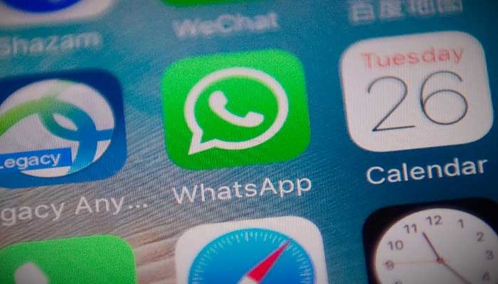 WhatsApps application logo on a smartphones interface. — AFP/File