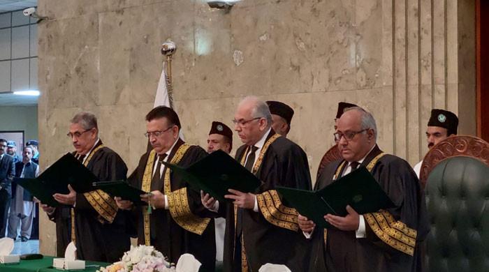 Three high court judges, including Justice Athar Minallah, take oath as SC judges