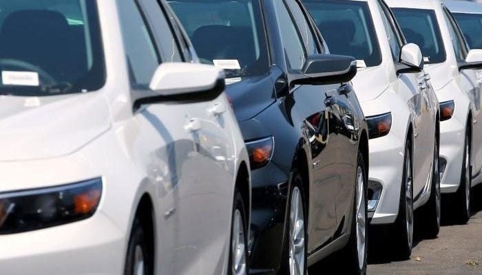 The photo shows cars parked in a row. — Reuters/File