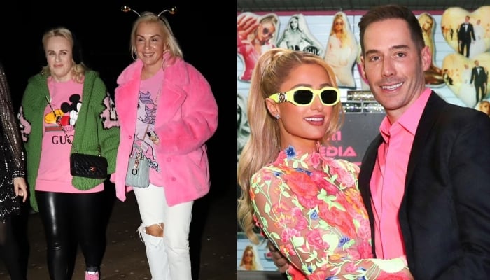 Rebel Wilson joins Paris Hilton and girlfriend Ramona Agruma on a fun nightout