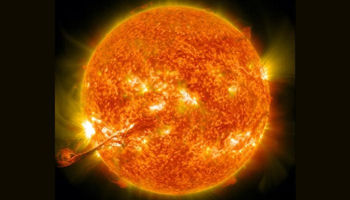 A corona mass ejection erupts from our sun on August 31, 2012.— NASA