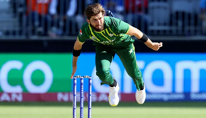 Pakistans Shaheen Shah Afridi bowls during the ICC mens Twenty20 World Cup 2022 cricket match between Pakistan and Netherlands at the Perth Stadium on October 30, 2022 in Perth. — AFP/File