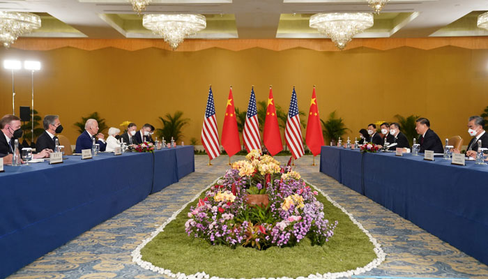 US President Joe Biden meets with Chinese President Xi Jinping on the sidelines of the G20 leaders summit in Bali, Indonesia, November 14, 2022. — Reuters