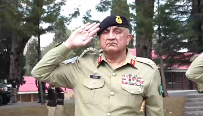 COAS Gen Qamar Javed Bajwa pays farewell visits to PMA Kakul and Baloch Regimental Centre Abbottabad.  — ISPR/screengrab