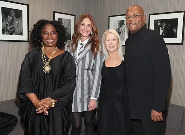 SeriousFun Gala: Julia Roberts oozes charm as she rocks in layered and striped look