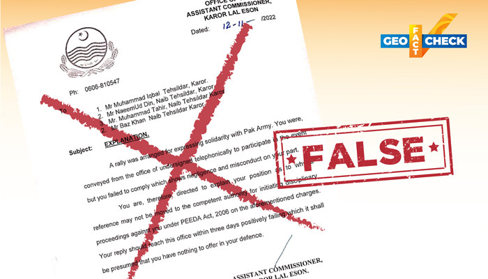 Fact-check: Notification admonishing officials for skipping rally in ...