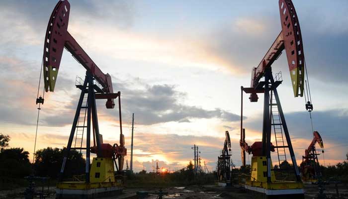Pumpjacks are seen during sunset at the Daqing oil field in Heilongjiang province, China August 22, 2019. Picture taken August 22, 2019. — Reuters