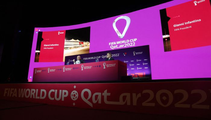 FIFA President Press Conference - Main Media Center, Doha, Qatar - November 19, 2022 FIFA president Gianni Infantino during a press conference.— Reuters