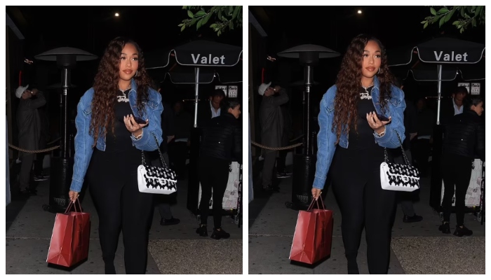 Kylie Jenners ex-BFF Jordyn Woods stands out in black catsuit as she steps out in Hollywood