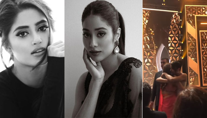 Sajal Aly shares warm hug with Sridevi’s daughter Janhvi Kapoor at FilmFare Award