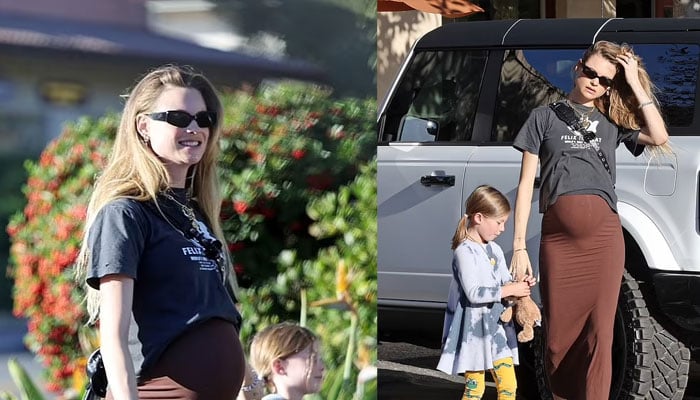Behati Prinsloo flaunts baby bump during Santa Barbara outing post Adam Levine scandal