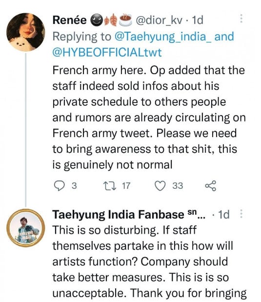 BTS V private schedule gets sold in Paris, Army lashes out on HYBE