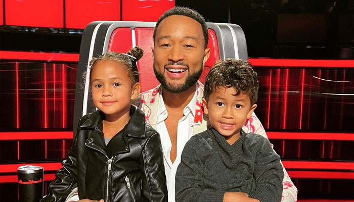 John Legend shares sweet moment with kids on The Voice set : Watch