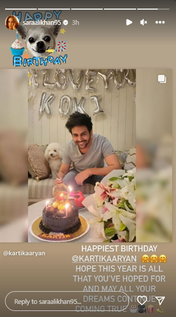 Sara Ali Khan sends wishes to Kartik Aaryan on his 33rd birthday