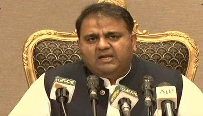 Fawad Chaudhry. Geo News/File