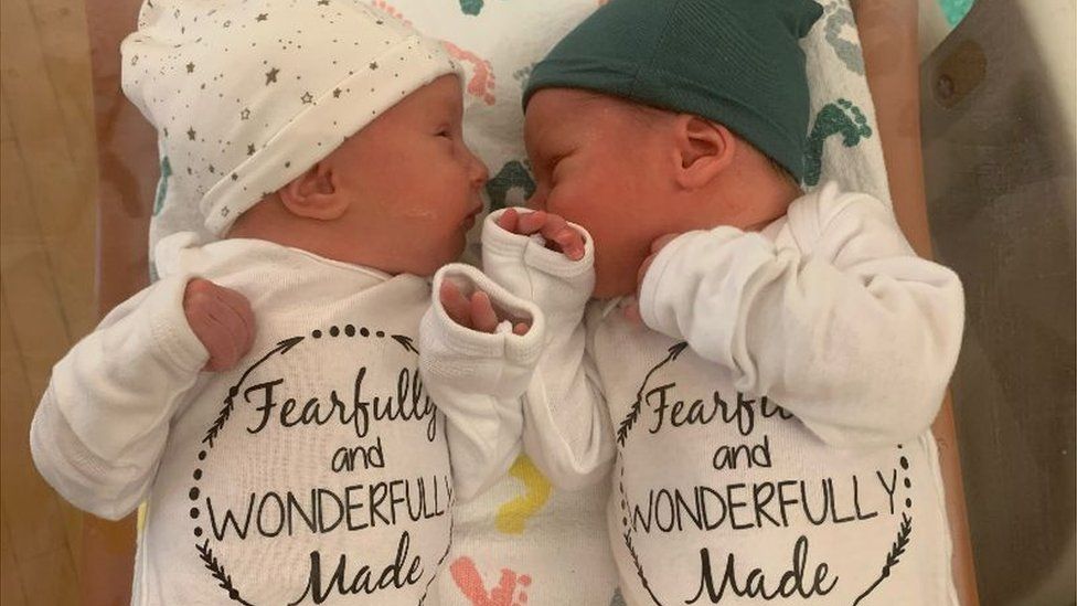 The Ridgeway family from Oregon named their twins Lydia Ann and Timothy Ronald Ridgeway.— National Embryo Donation Center via GMA