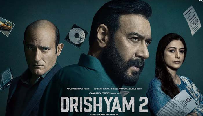 Drishyam 2 features Ajay Devgn. Tabu, and Akshaye Khanna in the lead roles