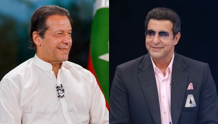 PTI Chairman Imran Khan (L) and former Pakistani cricketer Wasim Akram. — Instagram/@imrankhan.pti/@