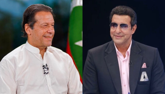 PTI Chairman Imran Khan (L) and former Pakistani cricketer Wasim Akram. — Instagram/imrankhan.pti/