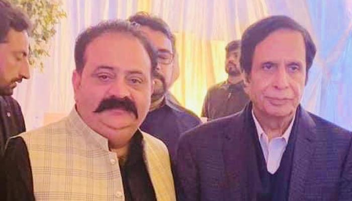Punjab chief minister adviser Adeel Hussain with Pervaiz Elahi. — Provided by our correspondent