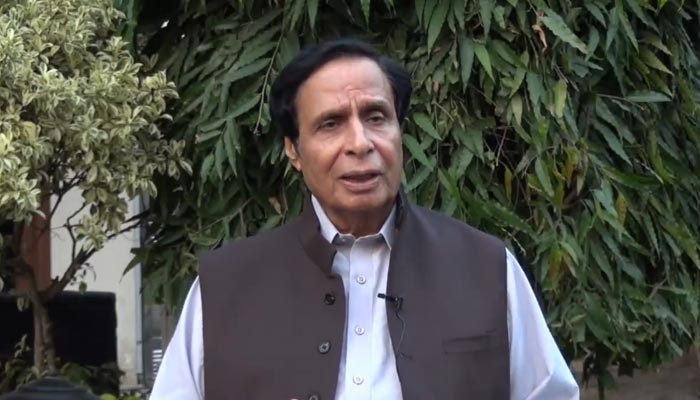 Chief Minister Punjab Chaudhry Pervez Elahi speaks during a pre-recorded video statement on November 27, 2022. — Twitter/ChParvezElahi