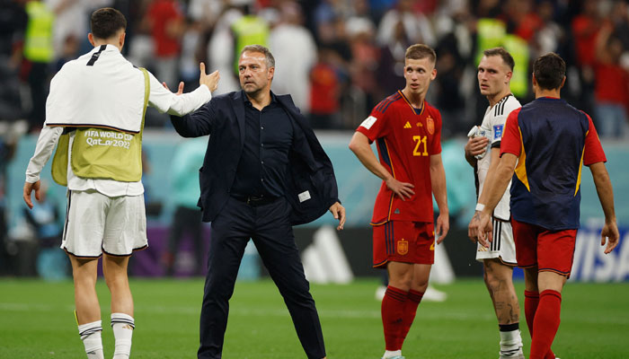 Germany coach Hansi Flick after the Spain v Germany match at Al Bayt Stadium. — Reuters