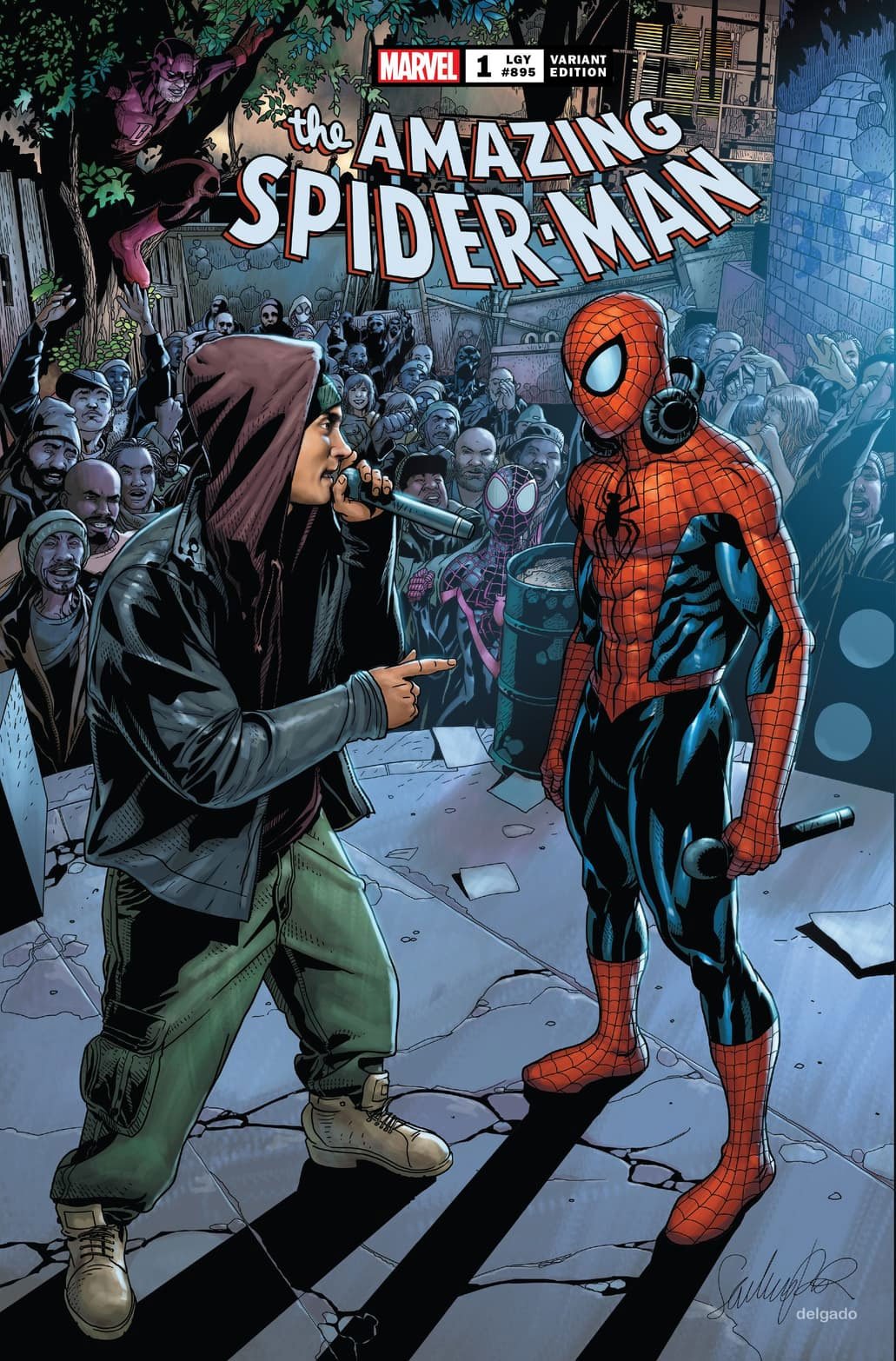 Eminem faces off Spider-Man on Marvels comic book cover