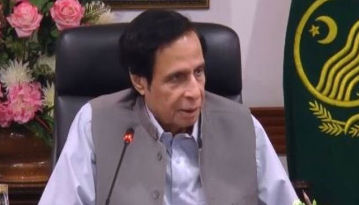 Punjab CM Parvez Elahi.  Screengrab of a Twitter video