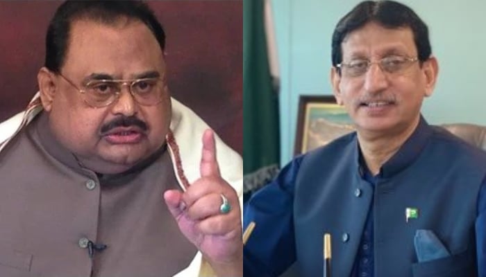 MQM founder Altaf Hussain (left) andMQM-Pakistan’s Syed Aminul Haque (right). — Facebook/Twitter