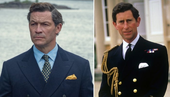 ‘The Crown’ star Dominic West bears striking resemblance to King Charles in military uniform