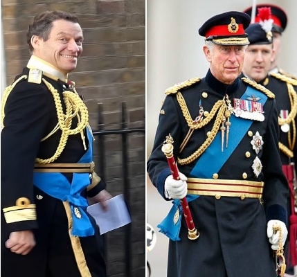 ‘The Crown’ star Dominic West bears striking resemblance to King Charles in military uniform
