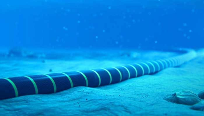 An underwater submarine cable. — Twitter/File