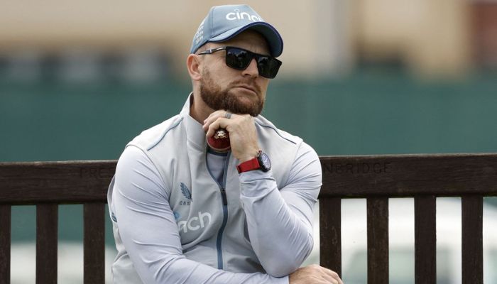 Cricket - Fifth Test - England Nets - Edgbaston, Birmingham, Britain - June 30, 2022 England head coach Brendon McCullum during nets—. Reuters