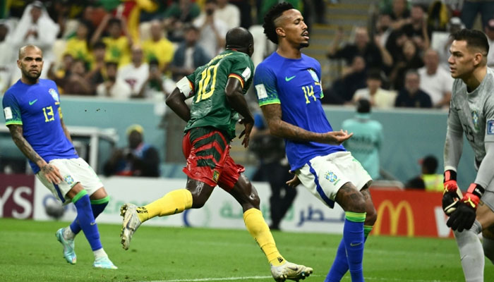 Vincent Aboubakar scored the only goal against Brazil.AFP