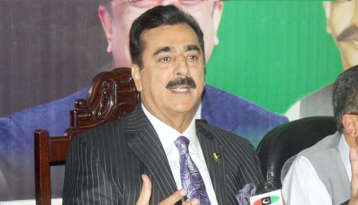 PPP Vice Chairman Yousaf Raza Gillani addresses a press conference at Pakistan People’s Party Secretariat in Islamabad on April 2, 2022. — Online